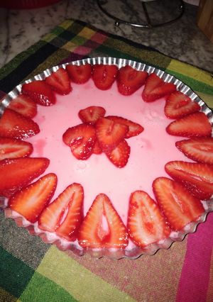 صورة لوصفة فلان بالفراولة سهله وبنينة 😋😋