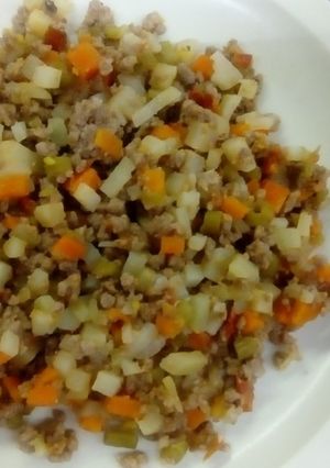 Una foto de Picadillo de res