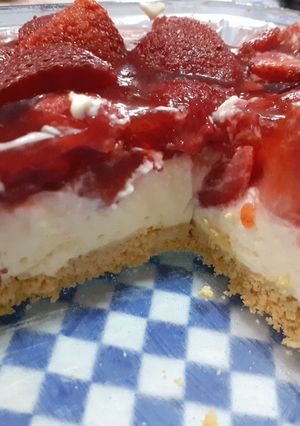 Una foto de Cheesecake de frutilla