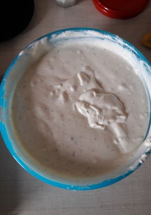 Saláta öntet vagy gyros szósz recept fotója