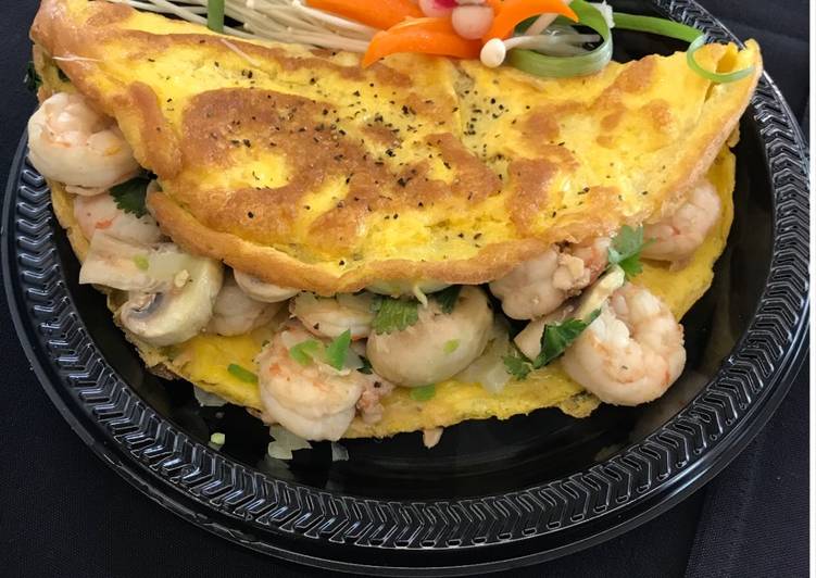 Simple Way to Prepare Ultimate Asian Shrimp Omelet