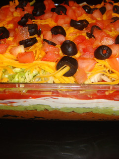 A picture of Seven-Layer Mexican Dip.