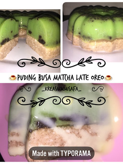 Foto resep 🍮Puding Busa Matcha Late Oreo🍮