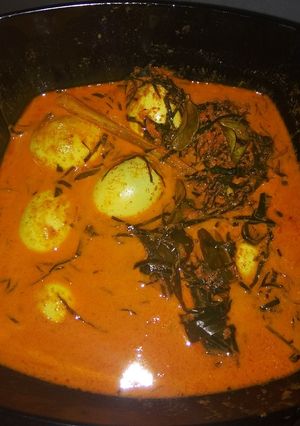 Foto resep Gulai telur dengan daun mangkokan (tapak leman)