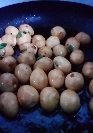 Hình của món Trứng cút rim nước tương.
