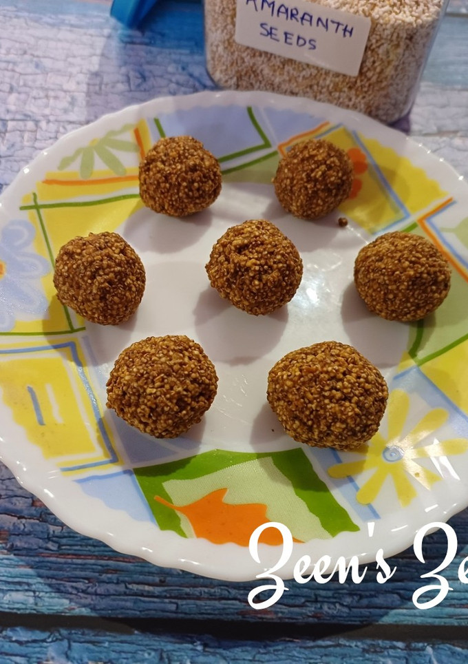 A picture of 10 minutes Amaranth Jaggery Balls.
