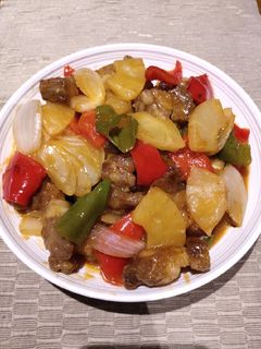 A picture of Pineapple Sweet and Sour Ribs.