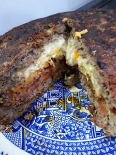 Una foto de Hamburguesa rellena gigante!