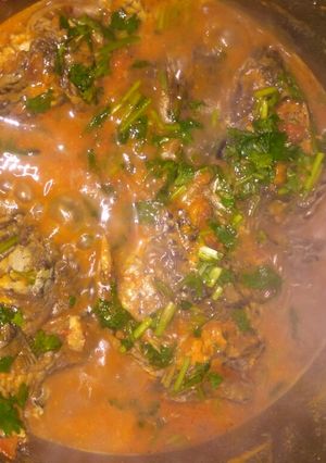 A picture of Fish in coconut curry(mtuzi wa samaki) #festiveseasonkakamega#.