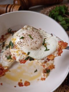 صورة لوصفة بيض بالطماطم