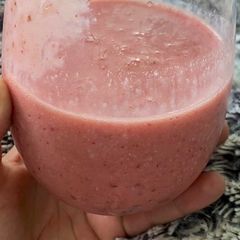 Strawberry banana coconut healthy smoothie A picture of Strawberry banana coconut healthy smoothie.