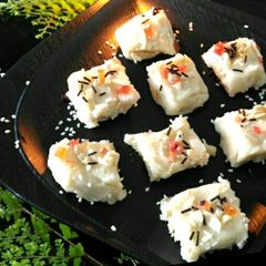 White chocolate barfi A picture of White chocolate barfi.