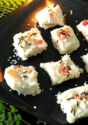 A picture of White chocolate barfi.
