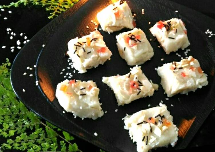 White chocolate barfi