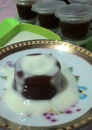 Foto resep Puding coklat with vanila vla