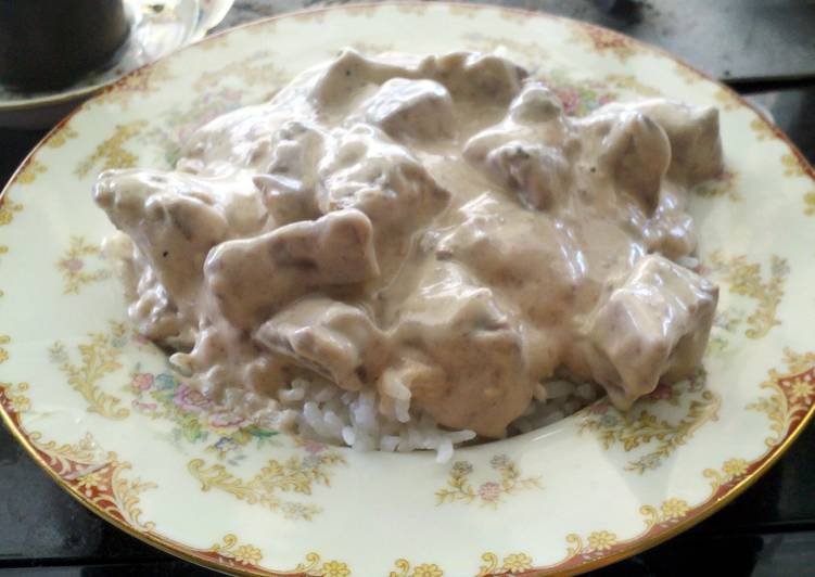 Homemade Beef stroganoff