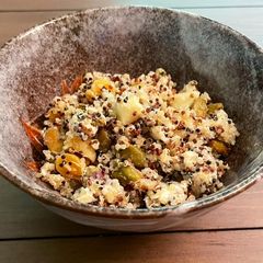 A picture of Quinoa with Apple, Apricot, and Pistachio.