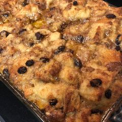 A picture of Cinnamon toast bread pudding.