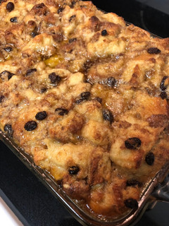 A picture of Cinnamon toast bread pudding.
