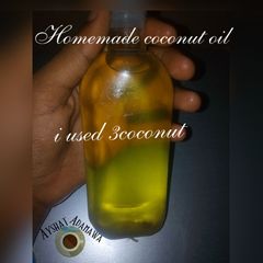 A picture of Homemade coconut oil.