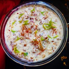 A picture of Sprouts Moong Raita.