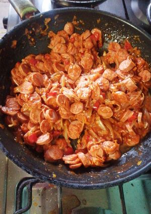 Una foto de Salsa Italiana de vienesas