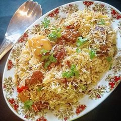 A picture of Sindhi biryani.