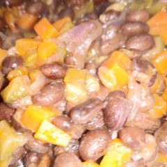 A picture of Fried. Beans.