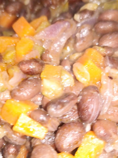 A picture of Fried. Beans.