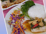 Tahu kukus saus jamur
