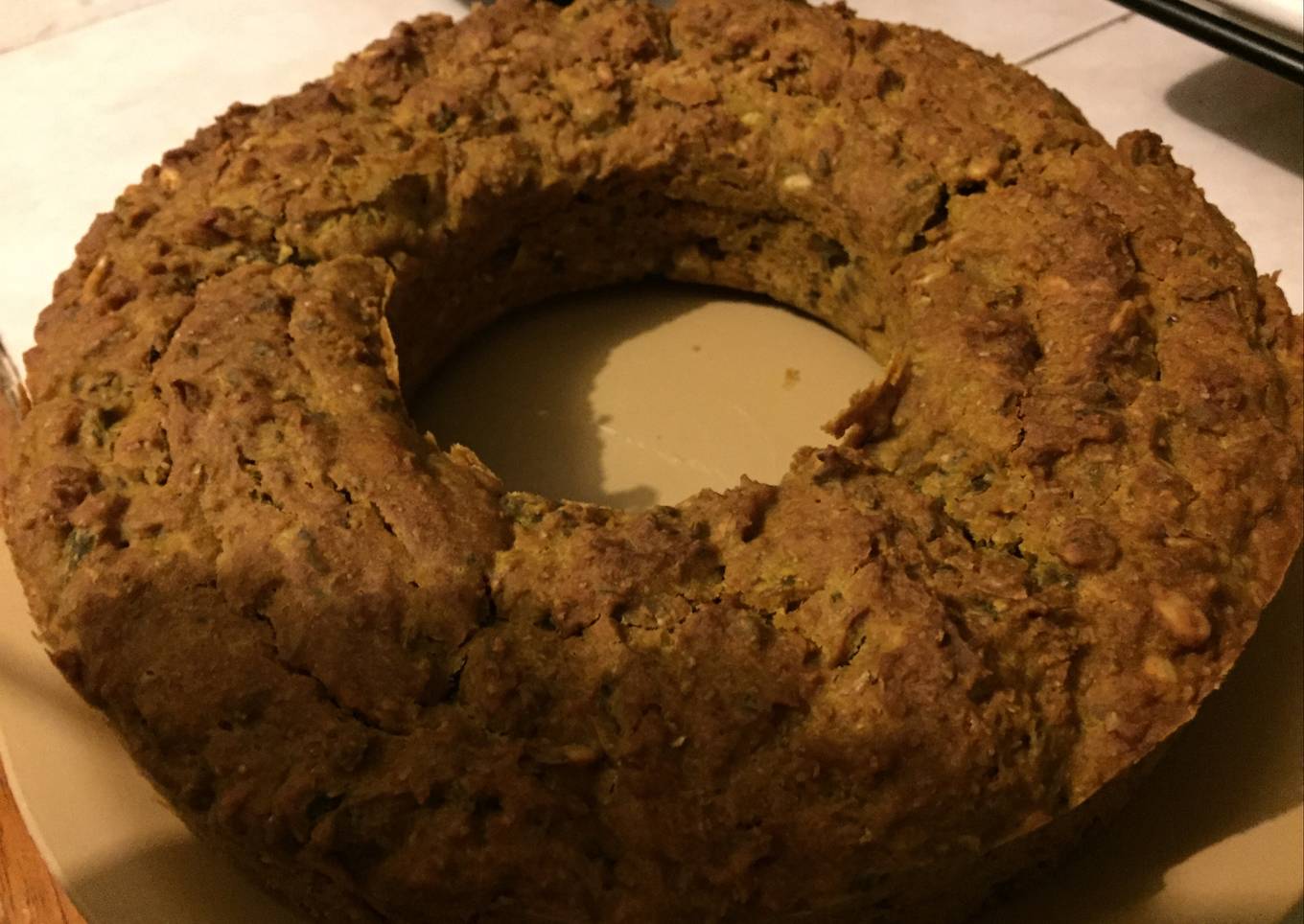 Rosca integral de calabaza y pepitas baja en azúcar