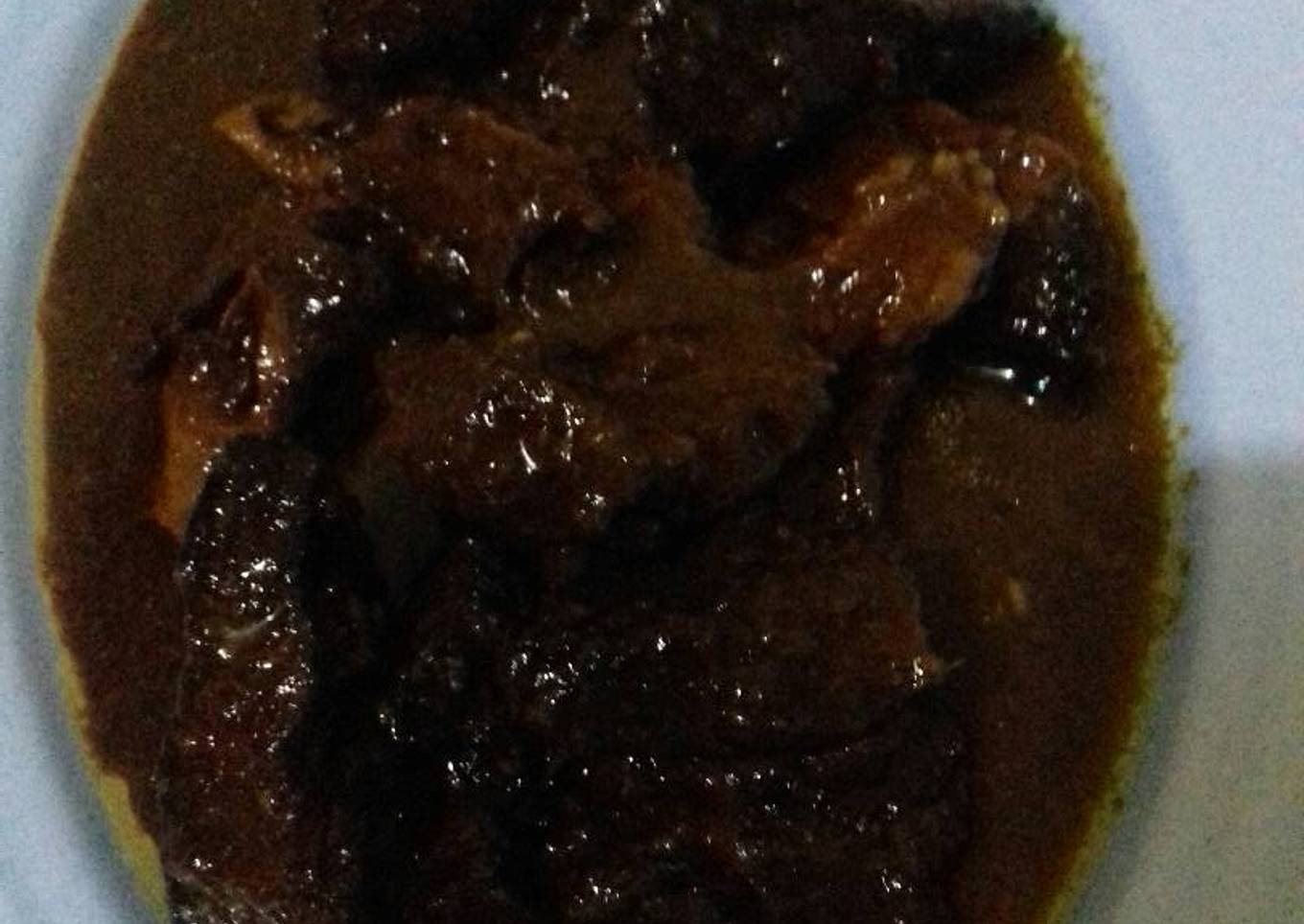 Semur daging kambing rasa pedas