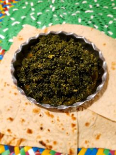 عکسی از دستور خوراک اسفناج ساده با تخم مرغ