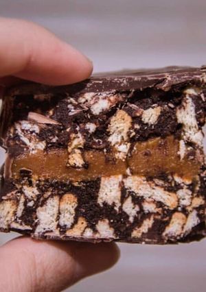 Una foto de Alfajores de salchichón de chocolate