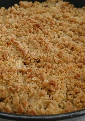 Une photo de Crumble healthy rhubarbe pommes