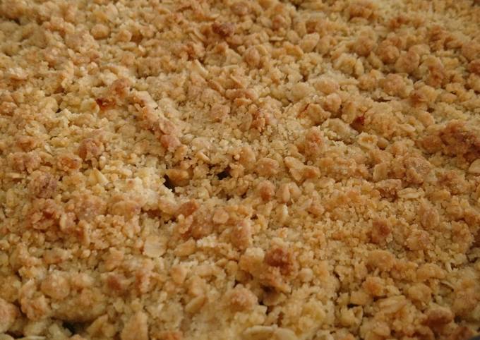 Crumble healthy rhubarbe pommes