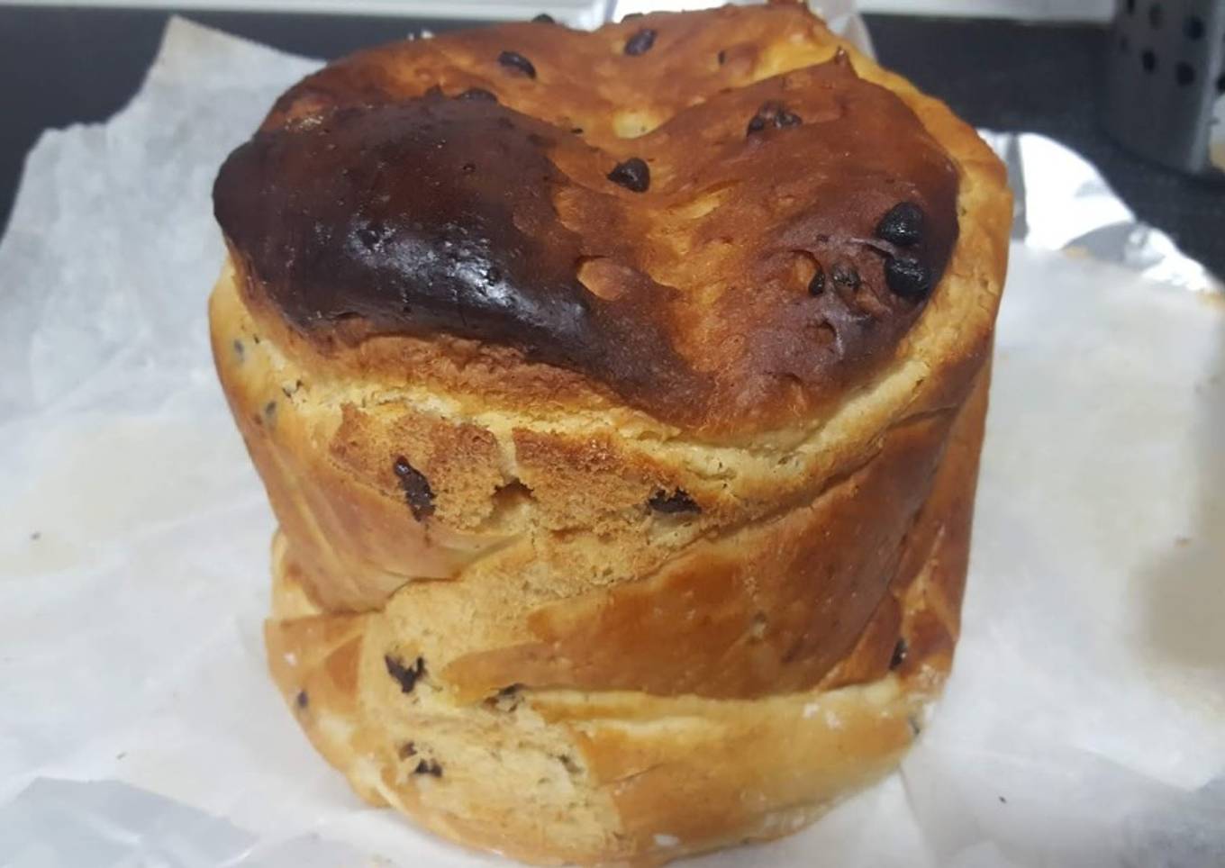 Panettone con pepitas de chocolate en Tm5
