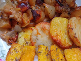 BONDIOLA AL HORNO CON MOSTAZA, MANDARINA, CEBOLLAS Y MANZANAS 🧅🍊🍎🥰😍🍎🧅🍊😍🥰💪💪💪