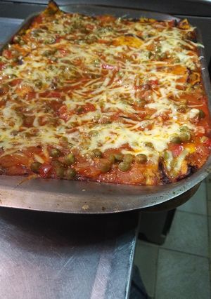 Una foto de Lasagna con masa de calabaza
