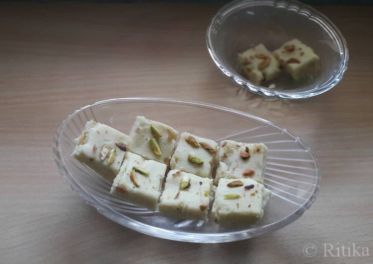 Step-by-Step Guide to Prepare Favorite Milk powder burfi in 10 minutes