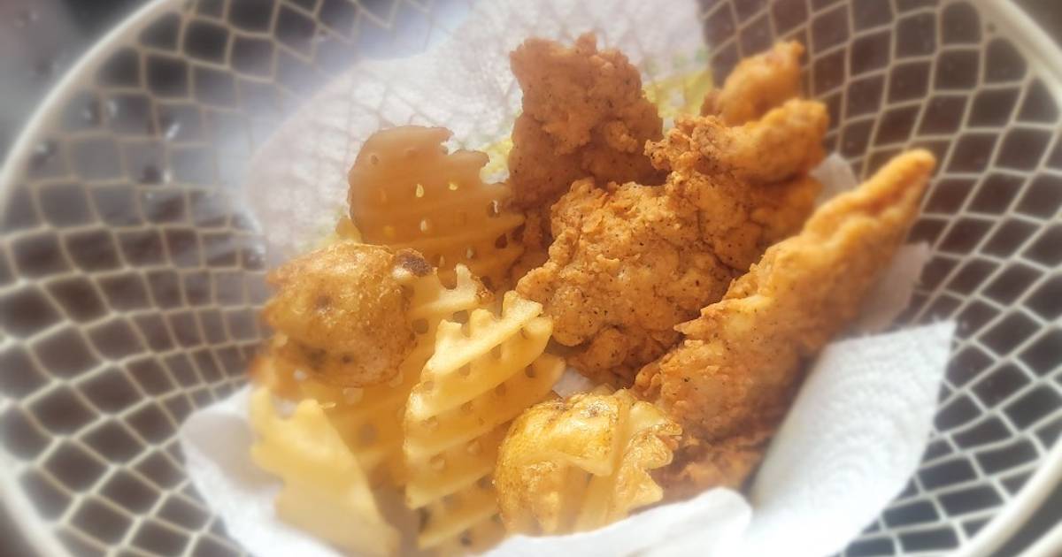 Ky Home Fried Chicken (twice breaded chicken strip basket) Recipe by