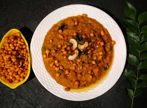 A picture of Bisi Bele Bath (south indian spiced khichadi).