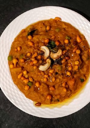 A picture of Bisi Bele Bath (south indian spiced khichadi).