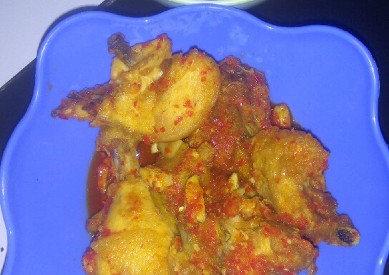 Ayam dan jengkol balado