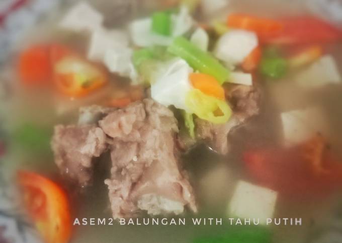 Resep: Asem2 balungan with tahu putih Enak