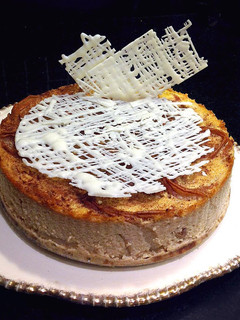 Una foto de Cheesecake de peras sin gluten