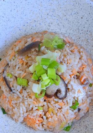Foto resep Salmon Rice Cooker