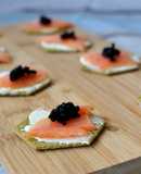 Canapés de salmón