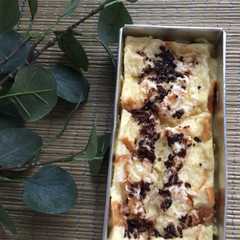 A picture of Puding Roti Keju Kukus.