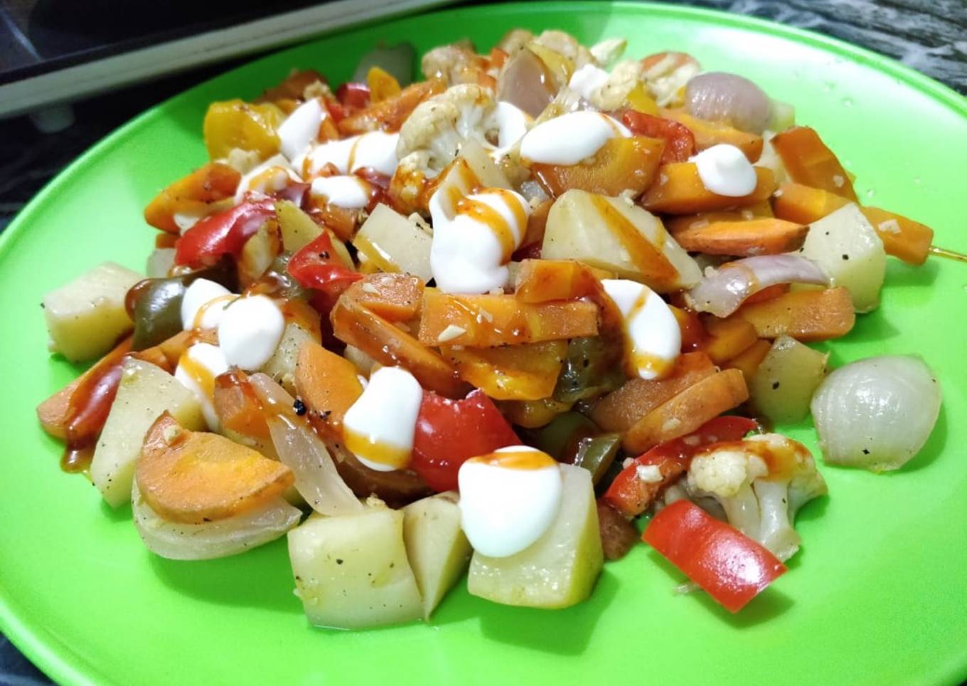 Vegetables stir and fry